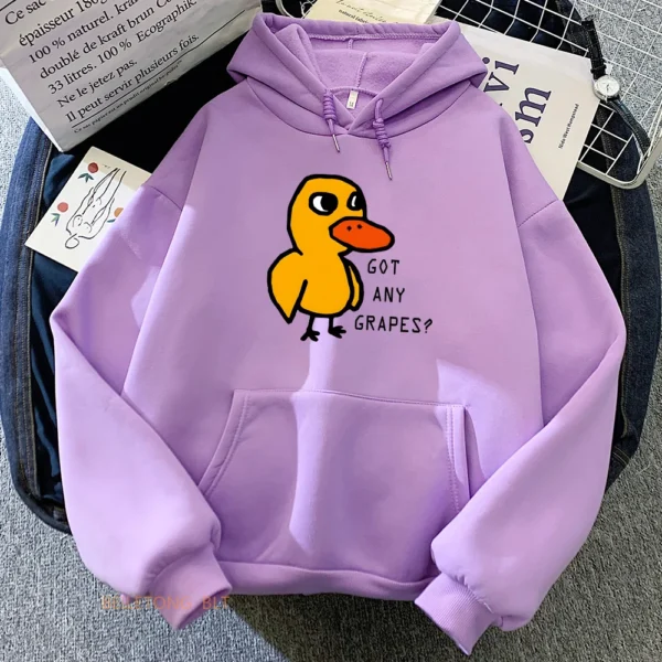 Kf S06953542Af114D679643D6160Dcacba8K The Duck Song Got Any Grapes Hoodies Kawaii Girls Winter Fleece Sweatshirts Long Sleeve Women Men